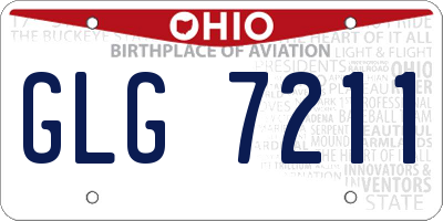OH license plate GLG7211