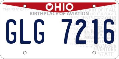 OH license plate GLG7216