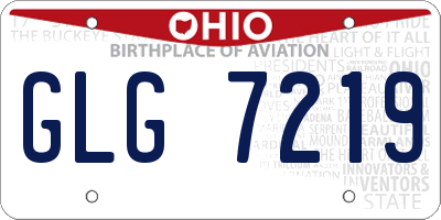 OH license plate GLG7219