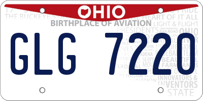 OH license plate GLG7220