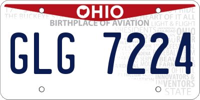 OH license plate GLG7224