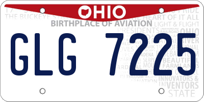 OH license plate GLG7225