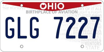 OH license plate GLG7227