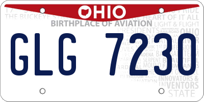 OH license plate GLG7230