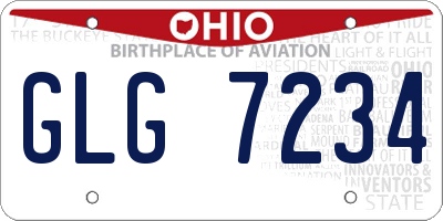 OH license plate GLG7234