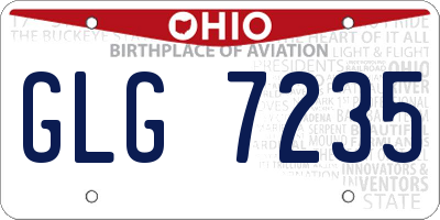OH license plate GLG7235