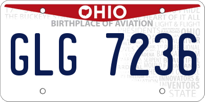 OH license plate GLG7236