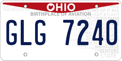 OH license plate GLG7240