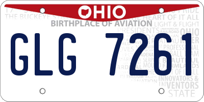OH license plate GLG7261