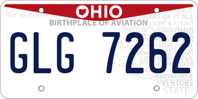 OH license plate GLG7262