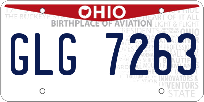 OH license plate GLG7263