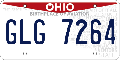 OH license plate GLG7264