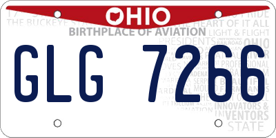 OH license plate GLG7266