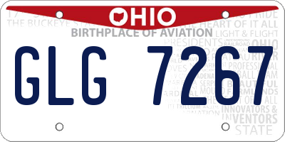 OH license plate GLG7267