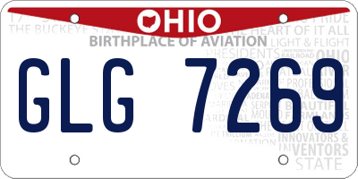 OH license plate GLG7269