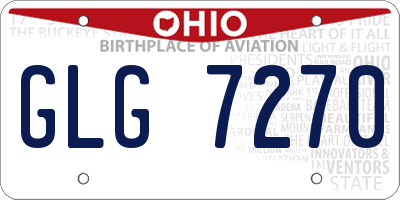 OH license plate GLG7270