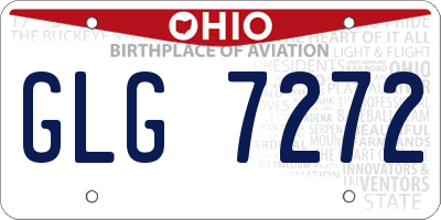 OH license plate GLG7272