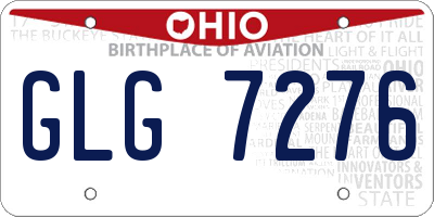 OH license plate GLG7276