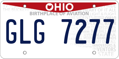 OH license plate GLG7277
