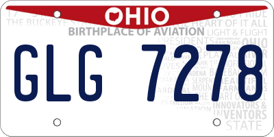 OH license plate GLG7278