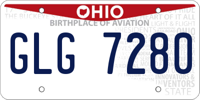 OH license plate GLG7280