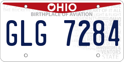 OH license plate GLG7284