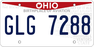 OH license plate GLG7288
