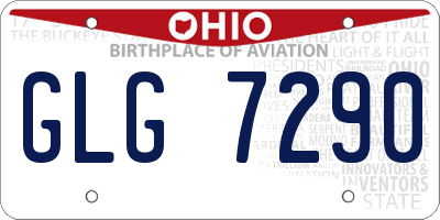 OH license plate GLG7290