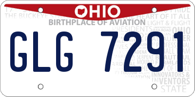 OH license plate GLG7291