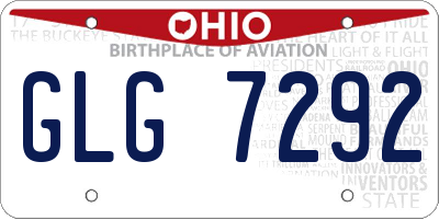 OH license plate GLG7292