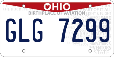 OH license plate GLG7299