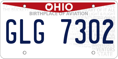 OH license plate GLG7302