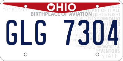 OH license plate GLG7304