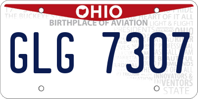 OH license plate GLG7307