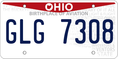 OH license plate GLG7308