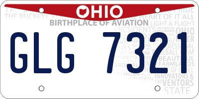 OH license plate GLG7321