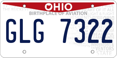 OH license plate GLG7322