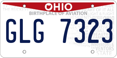 OH license plate GLG7323
