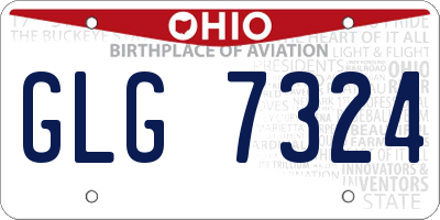 OH license plate GLG7324