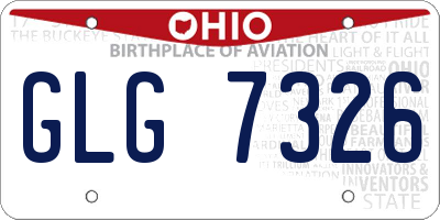 OH license plate GLG7326