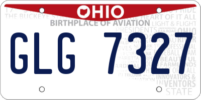OH license plate GLG7327