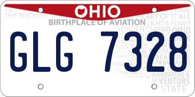 OH license plate GLG7328