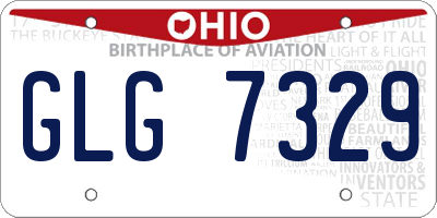 OH license plate GLG7329