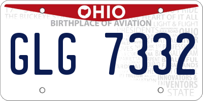 OH license plate GLG7332
