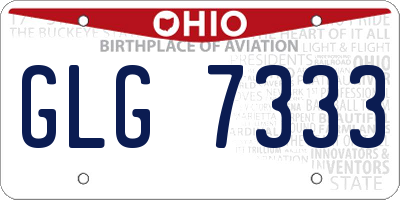 OH license plate GLG7333