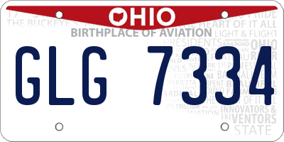 OH license plate GLG7334