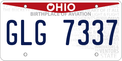OH license plate GLG7337