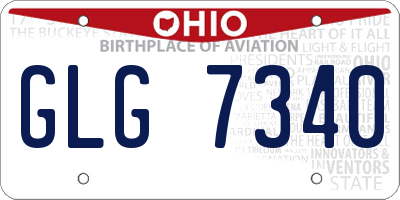 OH license plate GLG7340