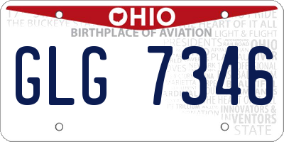 OH license plate GLG7346