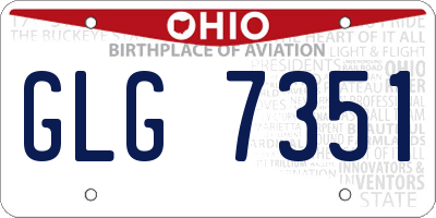 OH license plate GLG7351